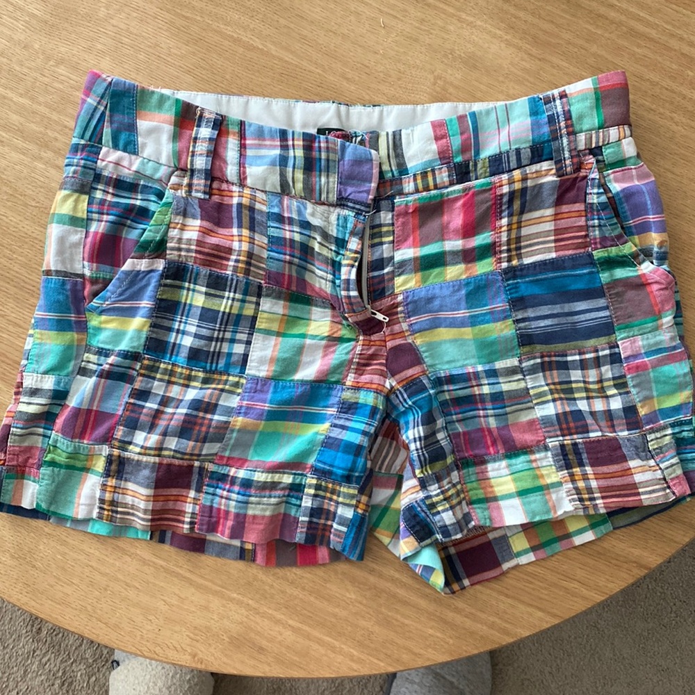 J Crew madras shorts